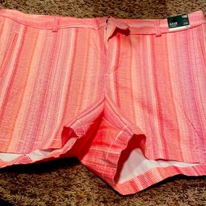 A.n.a Brand women’s coral/white twill shorts